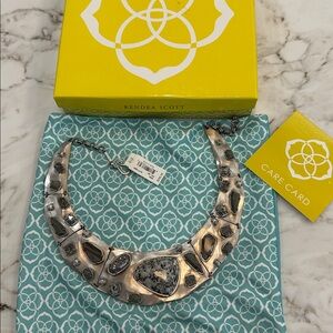 Kendra Scott Silver and Gray Necklace